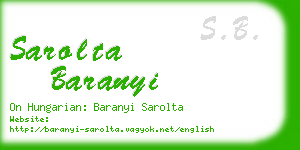 sarolta baranyi business card